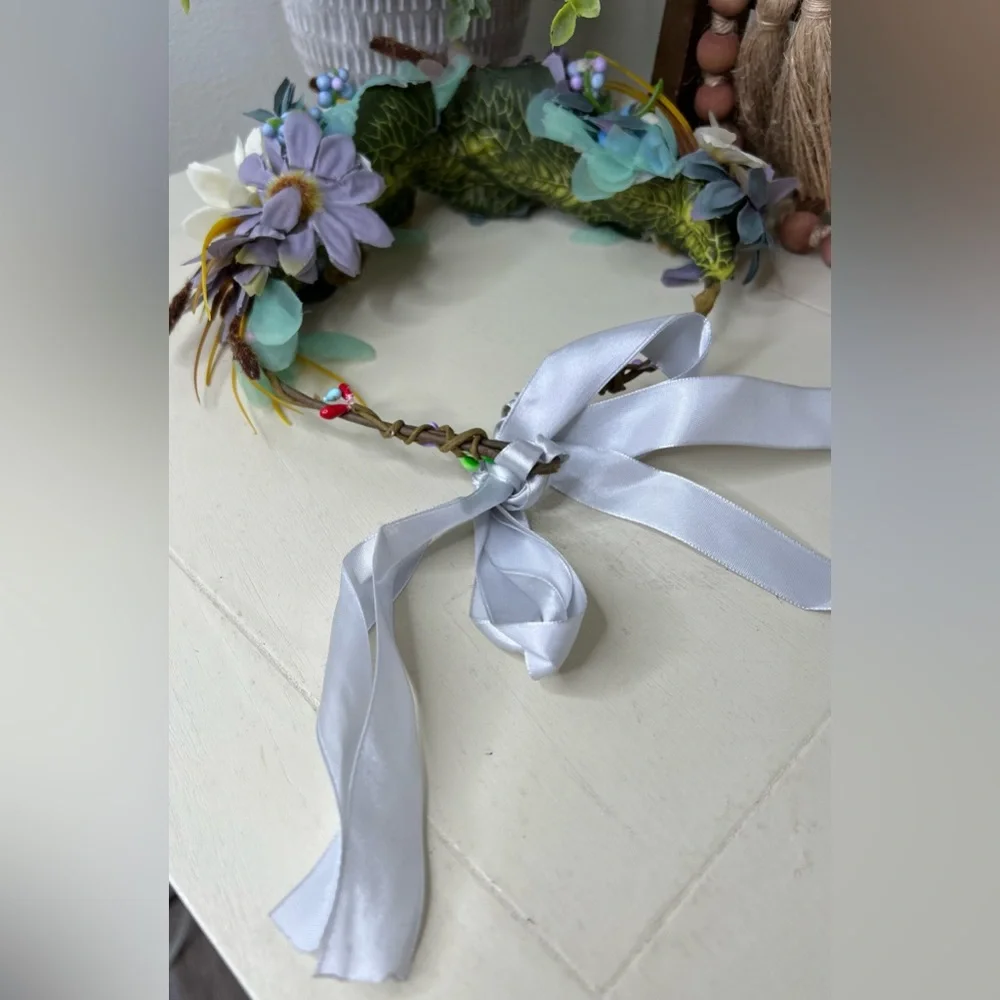 Brand new-Wedding-Bride Boho Headband with Groom boutonniere